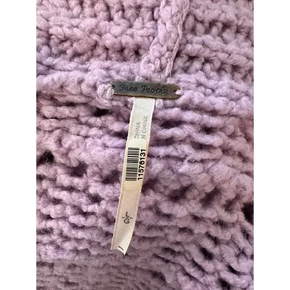 FREE PEOPLE X RTR X REVOLVE Lavender Serene Cardigan Sweater Size L - Picture 7 of 9